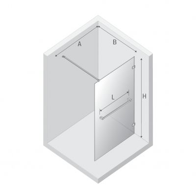 New Trendy Avexa Gold Shine ścianka prysznicowa walk-in 100 cm złoty połysk/szkło przezroczyste EXK-7081