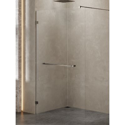 New Trendy Avexa Gunmetal Brushed ścianka prysznicowa walk-in 150 cm gunmetal szczotkowany/szkło przezroczyste EXK-7130