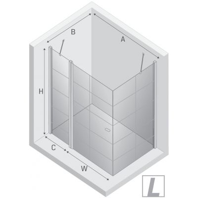 New Trendy New Soleo Black kabina prysznicowa 90x90 cm kwadratowa czarny mat/szkło przezroczyste K-0579