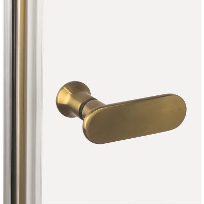 New Trendy New Soleo Gold Brushed kabina prysznicowa 100x80 cm prostokątna złoty szczotkowany/szkło przezroczyste K-4179