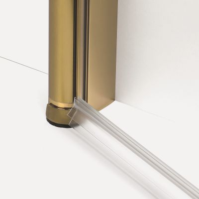 New Trendy New Soleo Gold Brushed kabina prysznicowa 100x80 cm prostokątna złoty szczotkowany/szkło przezroczyste K-4179