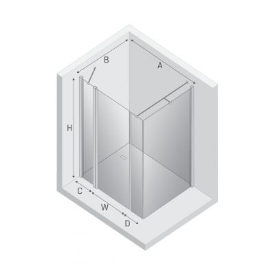 New Trendy New Soleo kabina prysznicowa 120x80 cm prostokątna chrom połysk/szkło przezroczyste K-0373