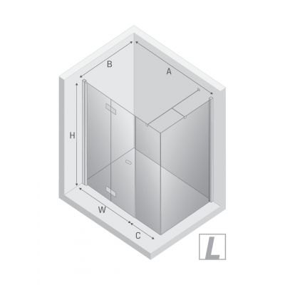 New Trendy New Soleo kabina prysznicowa 110x80 cm prostokątna lewa chrom połysk/szkło przezroczyste K-0382