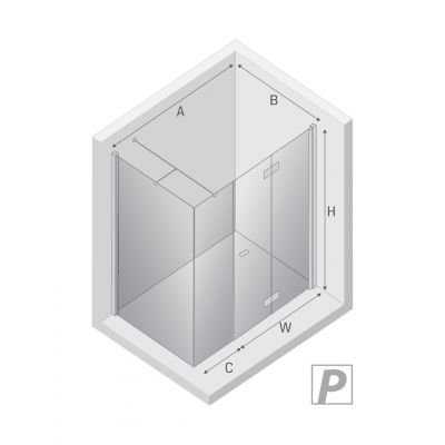 New Trendy New Soleo kabina prysznicowa 110x80 cm prostokątna prawa chrom połysk/szkło przezroczyste K-0383