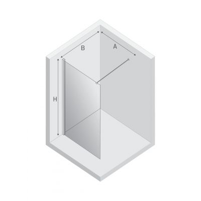 New Trendy New Soleo ścianka prysznicowa walk-in 70 cm chrom połysk/szkło przezroczyste K-0457-WP