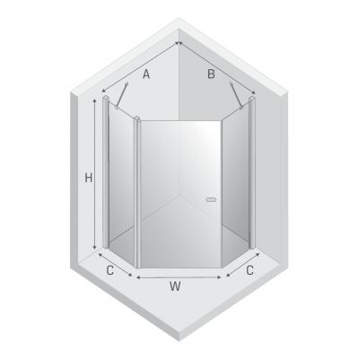 New Trendy New Soleo kabina prysznicowa 80x80 cm chrom połysk/szkło przezroczyste K-0606