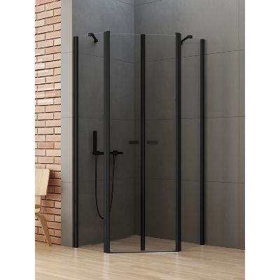 New Trendy New Soleo Black kabina prysznicowa 90x90 cm czarny mat/szkło przezroczyste K-0617