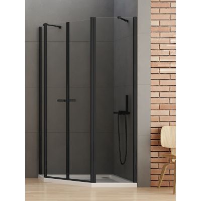 New Trendy New Soleo Black kabina prysznicowa 100x80 cm czarny mat/szkło przezroczyste K-0618
