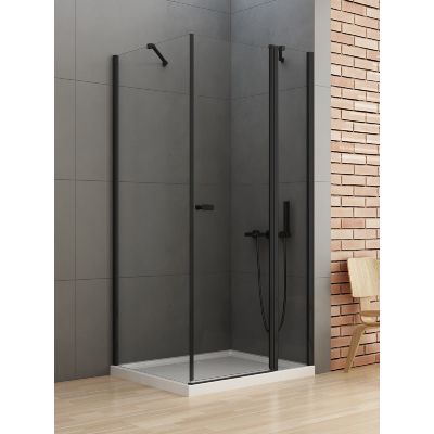 New Trendy New Soleo Black kabina prysznicowa 90x70 cm prostokątna czarny mat/szkło przezroczyste K-0679