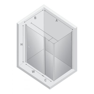 New Trendy New Soleo kabina prysznicowa 120x100 cm prostokątna chrom połysk/szkło przezroczyste K-0736