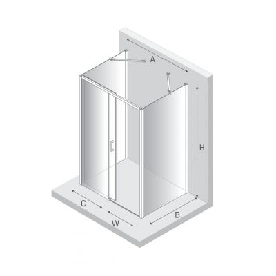 New Trendy Prime kabina prysznicowa 160x90 cm prostokątna chrom połysk/szkło przezroczyste K-0838