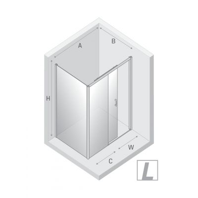 New Trendy Prime kabina prysznicowa 140x100 cm prostokątna chrom połysk/szkło przezroczyste K-1215