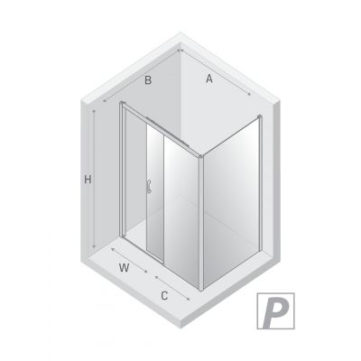 New Trendy Prime kabina prysznicowa 120x80 cm prostokątna chrom połysk/szkło przezroczyste K-1233