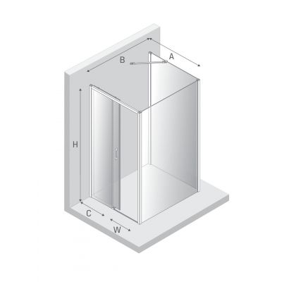 New Trendy Prime kabina prysznicowa 120x120 cm kwadratowa chrom połysk/szkło przezroczyste K-1581