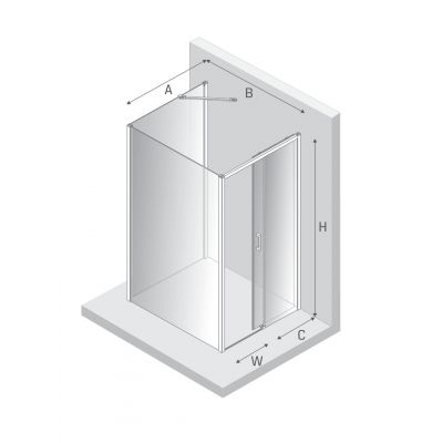 New Trendy Prime kabina prysznicowa 110x110 cm kwadratowa chrom połysk/szkło przezroczyste K-1590