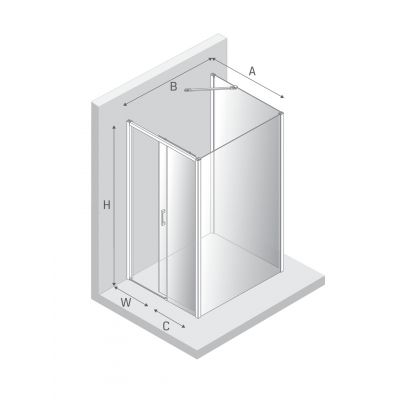 New Trendy Prime kabina prysznicowa 110x120 cm prostokątna chrom połysk/szkło przezroczyste K-1597