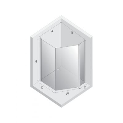 New Trendy New Soleo Light Gold kabina prysznicowa 100x80 cm złoty połysk/szkło przezroczyste K-1665