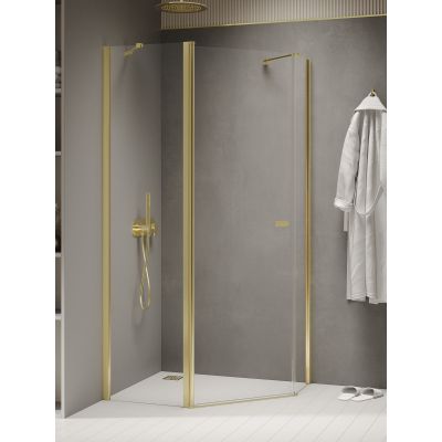 New Trendy New Soleo Light Gold kabina prysznicowa 100x80 cm złoty połysk/szkło przezroczyste K-1666