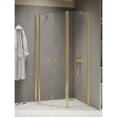 New Trendy New Soleo Light Gold kabina prysznicowa 100x80 cm złoty połysk/szkło przezroczyste K-1669