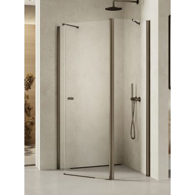 New Trendy New Soleo Gunmetal Brushed kabina prysznicowa 100x80 cm grafitowy szczotkowany/szkło przezroczyste K-1710