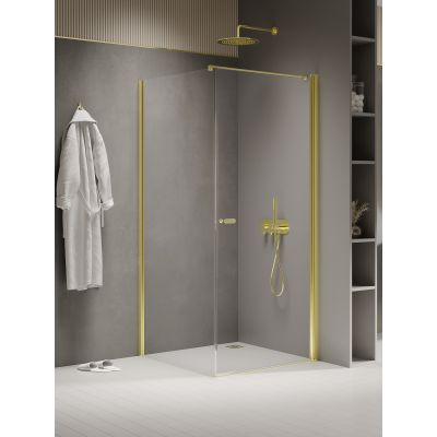 New Trendy New Soleo Light Gold kabina prysznicowa 90x110 cm prostokątna złoty połysk/szkło przezroczyste K-1843-WP