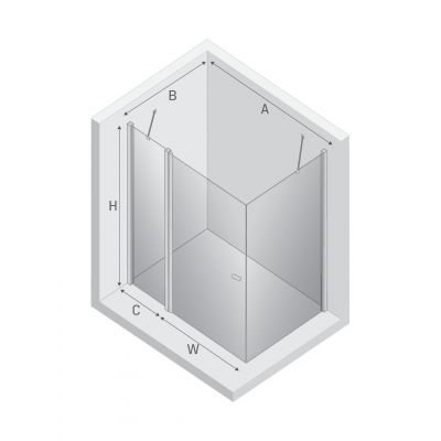 New Trendy New Soleo Light Gold kabina prysznicowa 90x80 cm prostokątna złoty połysk/szkło przezroczyste K-1852