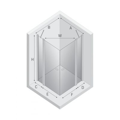 New Trendy New Soleo Light Gold kabina prysznicowa 90x90 cm kwadratowa złoty połysk/szkło przezroczyste K-1885