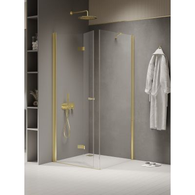 New Trendy New Soleo Light Gold kabina prysznicowa 90x90 cm kwadratowa złoty połysk/szkło przezroczyste K-1909