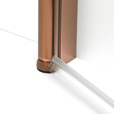 New Trendy New Soleo Copper Brushed kabina prysznicowa 80x90 cm prostokątna miedź szczotkowana/szkło przezroczyste K-2059