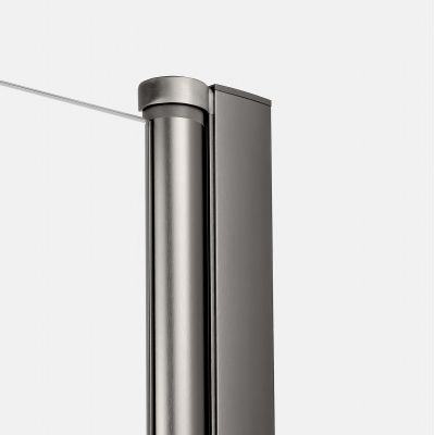 New Trendy New Soleo Gunmetal Brushed kabina prysznicowa 120x110 cm prostokątna grafitowy szczotkowany/szkło przezroczyste K-2166