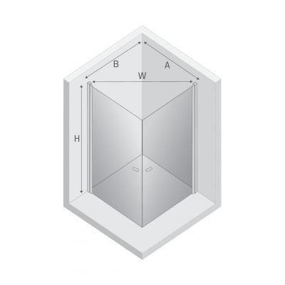 New Trendy New Soleo Gunmetal Brushed kabina prysznicowa 100x100 cm kwadratowa grafitowy szczotkowany/szkło przezroczyste K-2182