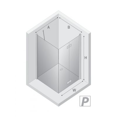 New Trendy New Soleo Gunmetal Brushed kabina prysznicowa 70x90 cm prostokątna grafitowy szczotkowany/szkło przezroczyste K-2219