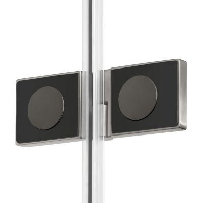 New Trendy New Soleo Gunmetal Brushed kabina prysznicowa 80x120 cm prostokątna grafitowy szczotkowany/szkło przezroczyste K-2228