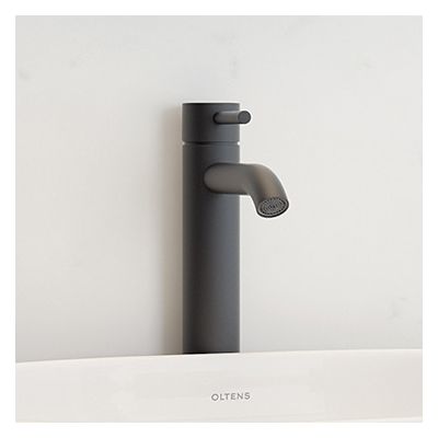 Oltens Molle bateria umywalkowa stojąca czarny mat 32400300
