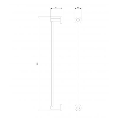 Omnires Modern Project drążek na ręcznik 40 cm grafit MP60214GR