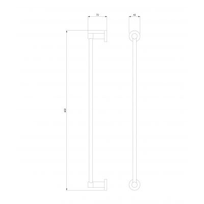 Omnires Modern Project wieszak na ręcznik 60 cm złoty połysk MP60216GL