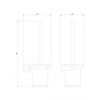 Omnires Modern Project szczotka toaletowa biały mat MP60620WM