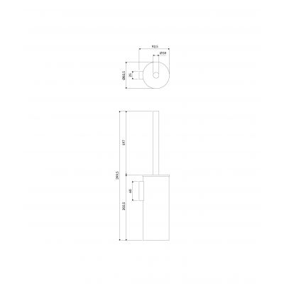 Omnires Modern Project szczotka toaletowa wisząca biały mat MP60621WM