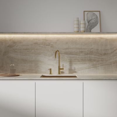 Omnires Modern Project dozownik do mydła 500 ml złoty szczotkowany MP60723GLB