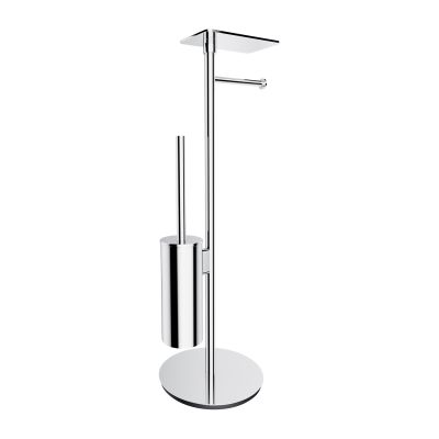 Omnires Modern Project stojak na papier toaletowy ze szczotką WC chrom MP60820CR
