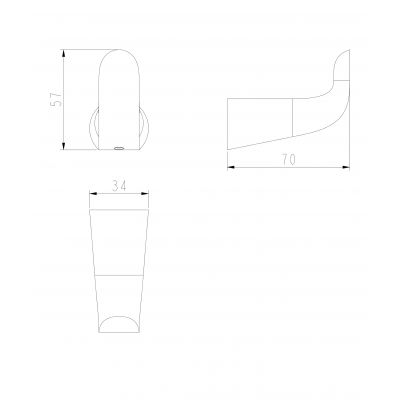 Omnires Saco haczyk na ręcznik chrom/biały SA54110CRB