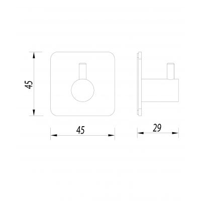 Omnires Strong wieszak na ręcznik chrom ST30110CR