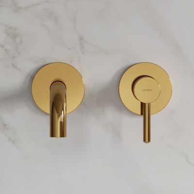 Omnires Y bateria umywalkowa podtynkowa złota Y1215HGL