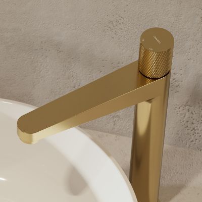 Omnires Contour bateria umywalkowa stojąca wysoka złoty szczotkowany CT8012GLB