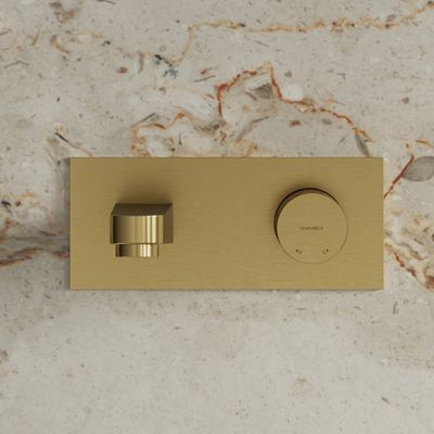Omnires Contour bateria umywalkowa podtynkowa złoty szczotkowany CT8015GLB