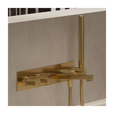 Omnires Contour bateria wannowo-prysznicowa podtynkowa złoty szczotkowany CT8037/1GLB