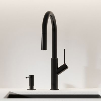Omnires Bend bateria kuchenna stojąca czarny mat BE6455BL