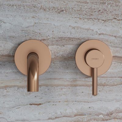 Omnires Y bateria umywalkowa podtynkowa miedź szczotkowana Y1215HCPB