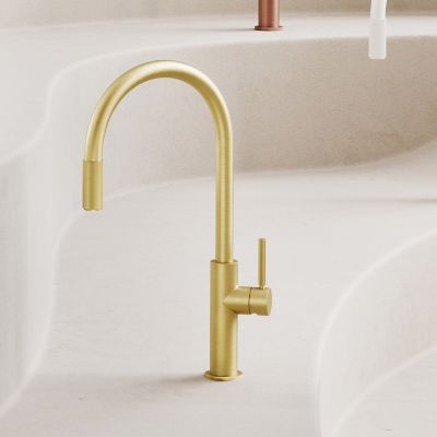 Omnires Switch bateria kuchenna stojąca z systemem do filtrowania wody mosiądz szczotkowany SW9057-FD1BSB