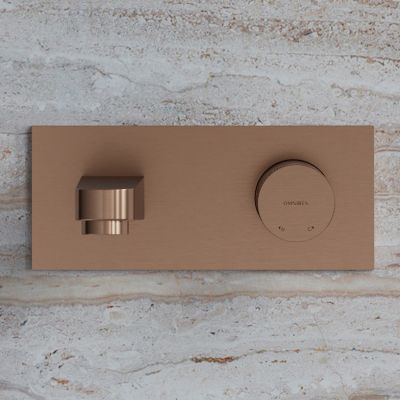 Omnires Contour bateria umywalkowa podtynkowa miedź szczotkowana CT8015CPB